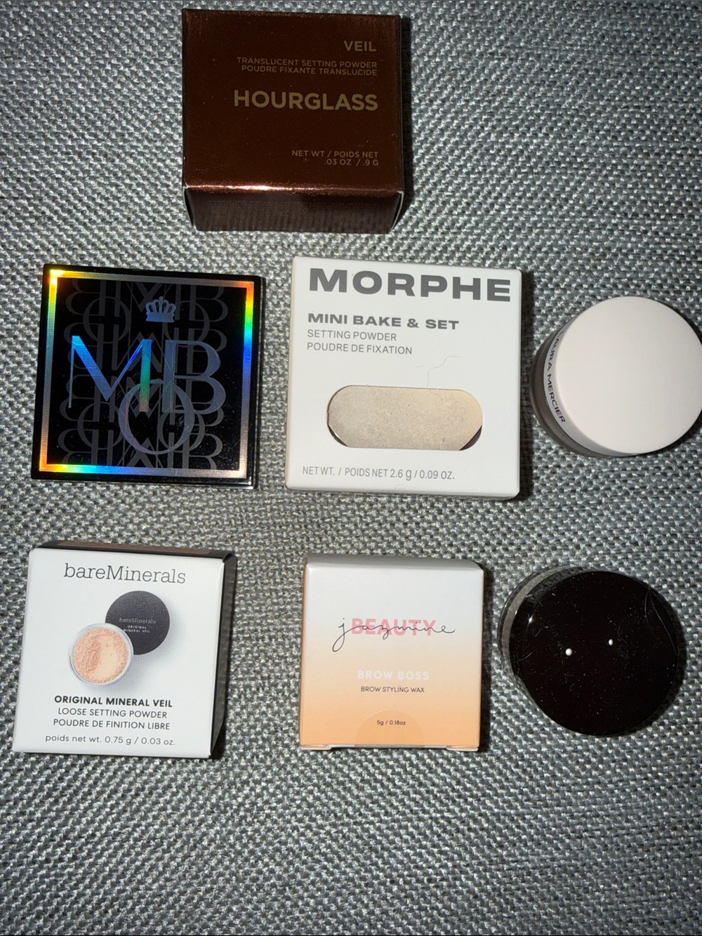 7 pc deluxe travel size mixed brand setting powders all brand new